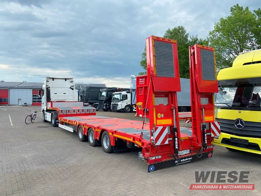 Kässbohrer K.SLA.HS tele Tieflader mit hydr. Schwanenhals von Wiese Trailer Rent in Petershagen mieten ab 1700.00€