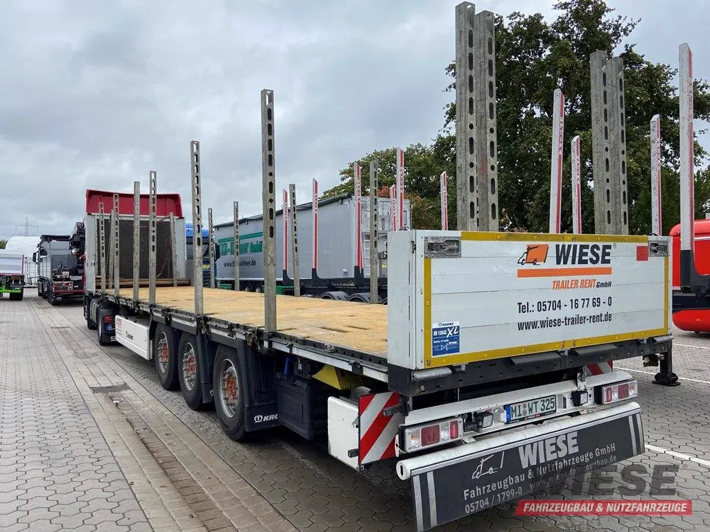 Krone offene Pritsche Bordwandauflieger von Wiese Trailer Rent in Petershagen mieten